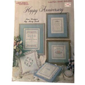 Leisure Arts Happy Anniversary Cross Stitch Design Booklet Nine Beautiful Patter